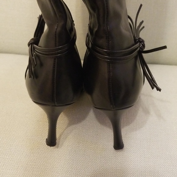 LUMIANI black Italian leather boots - Picture 7 of 8